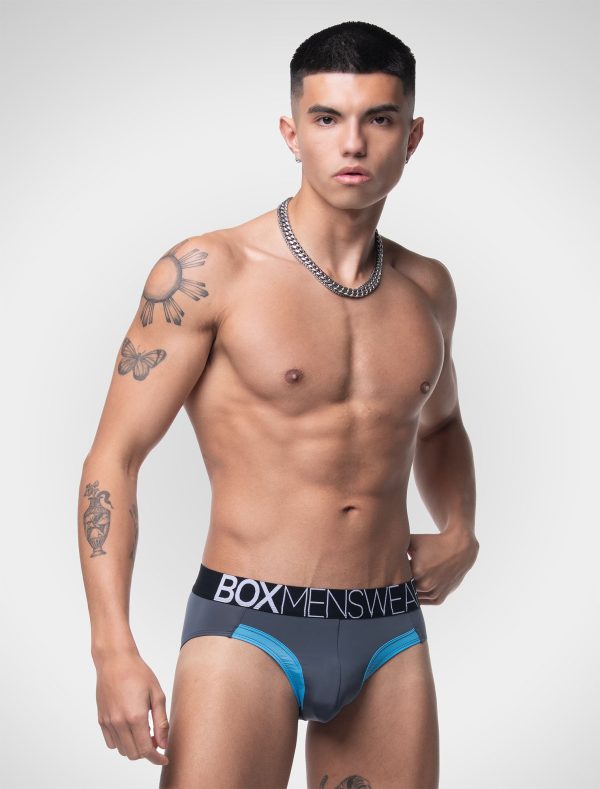 Prince Fit Briefs - Grey & Blue Verkauf