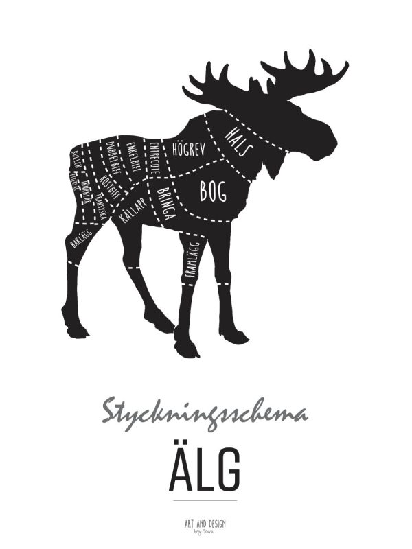 Cutting chart, Moose (Swedish) Zu verkaufen – Bild 2