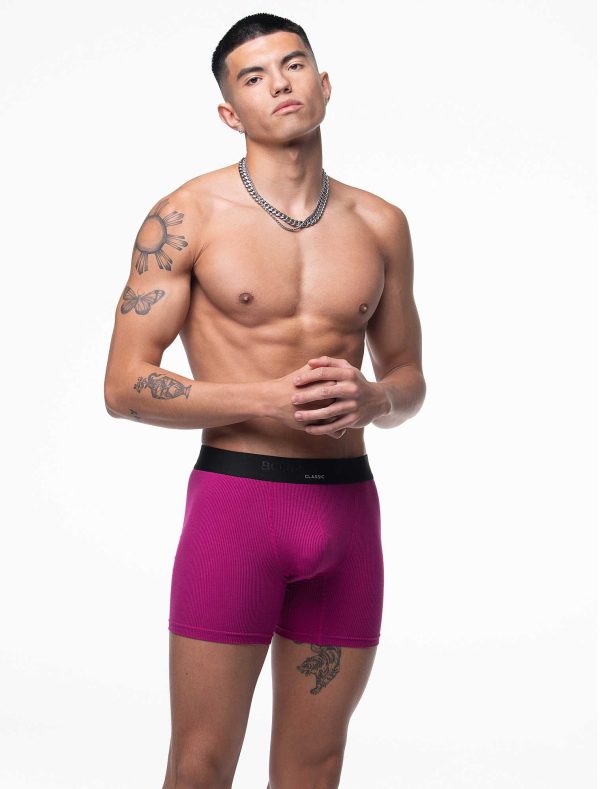 Mens Classic Ribbed Boxers - Cherry Rabatt – Bild 4