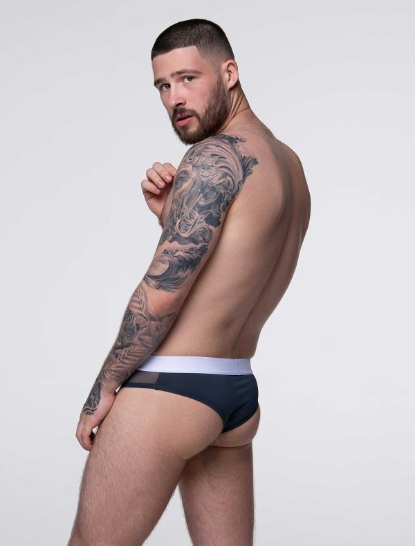 Mens Curved Mesh Thongs - Navy Online-Schn?ppchen