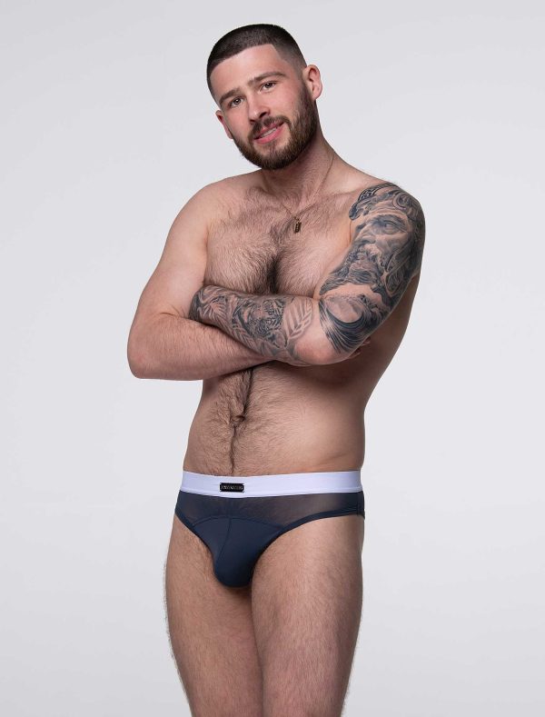 Mens Curved Mesh Thongs - Navy Online-Schn?ppchen – Bild 5