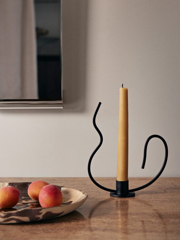 Valse Candle Holder - Low - Black Online – Bild 2