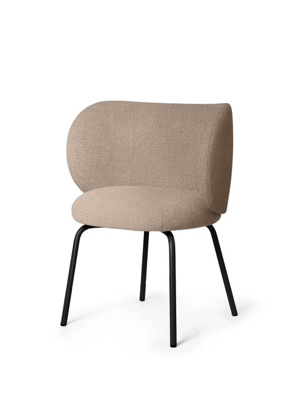 Rico Dining Chair - Black - Bouclé - Sand Rabatt – Bild 2