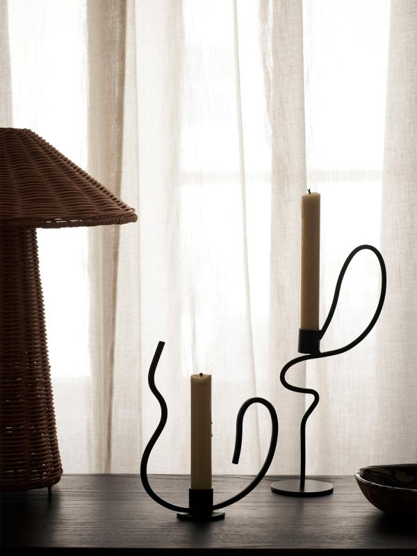 Valse Candle Holder - Low - Black Online – Bild 3