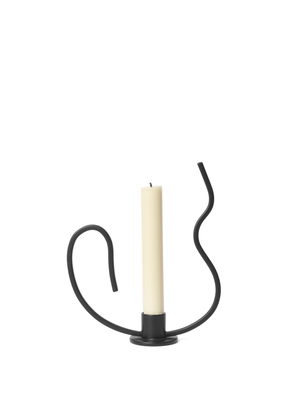 Valse Candle Holder - Low - Black Online
