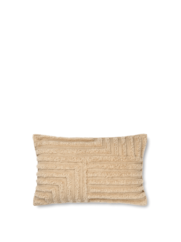 Crease Wool Cushion Cover - Rectangular - Light Sand Verkauf