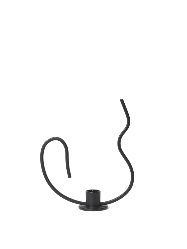 Valse Candle Holder - Low - Black Online – Bild 4